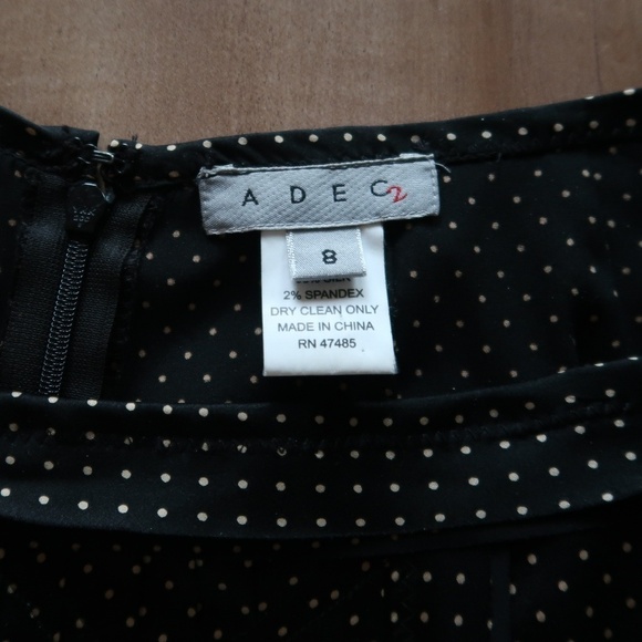 98% Silk ADEC 2 Polka Dot Midi Pleated Skirt Size 8 - Picture 7 of 8